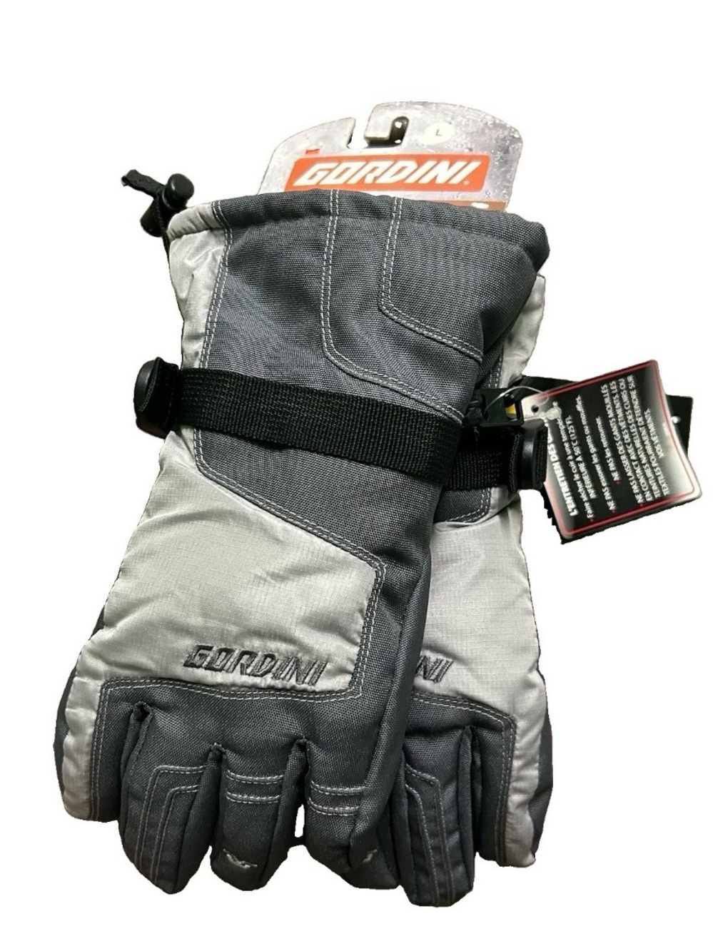 NWT Gordini Juniors Grey Waterproof Winter Gloves Size Large